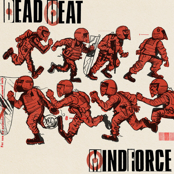 MINDFORCE / DEAD HEAT SPLIT 12" EP - CLEAR RED/BLACK