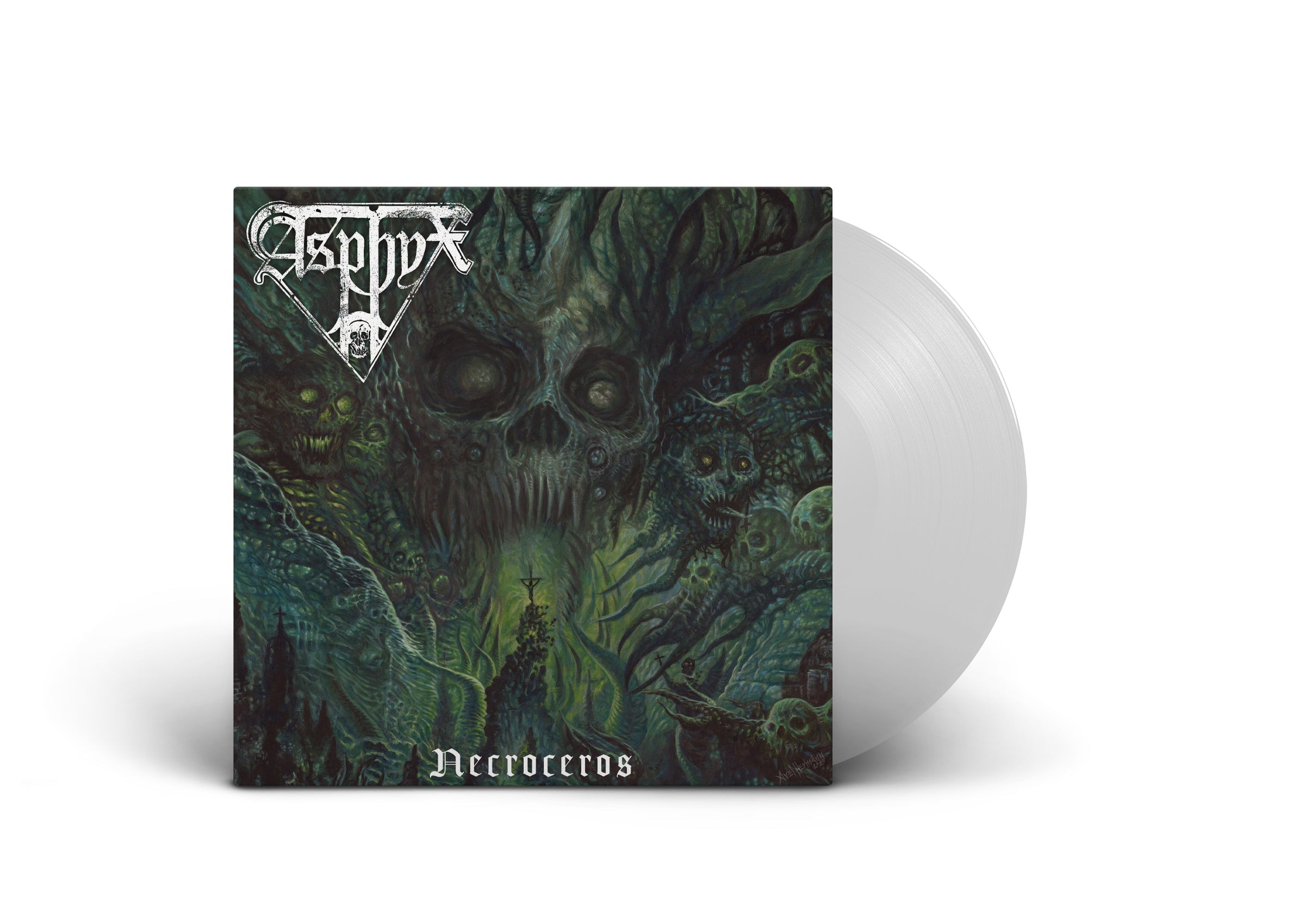 ASPHYX ‘NECROCEROS’ LP - LTD. 200 - WHITE